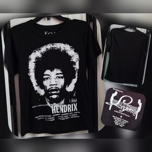 Black Hendrix Graphic T-Shirt Size Small